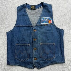Vintage Maverick Denim Vest Swinger Motorcycle Club of New York Blue 70s USA